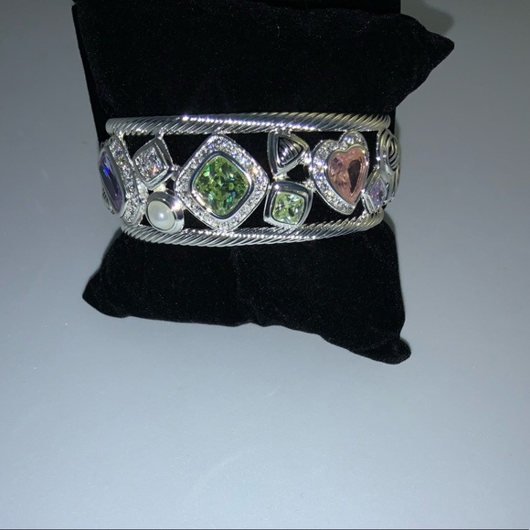 Gemstone Geo Cuff Bracelet - Picture 8 of 11